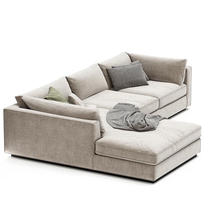 Oceanside Deep 2 Piece Left Arm Bumper Sectional Sofa — Ver 3