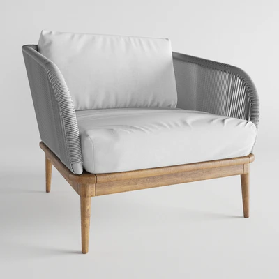 Corded Weave Outdoor Lounge Chair West elm — Вид 1