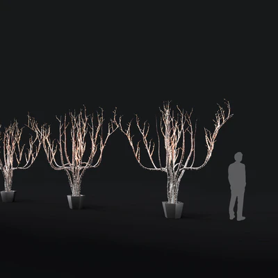 Outdoor lighting installation 3D model — Ver 4