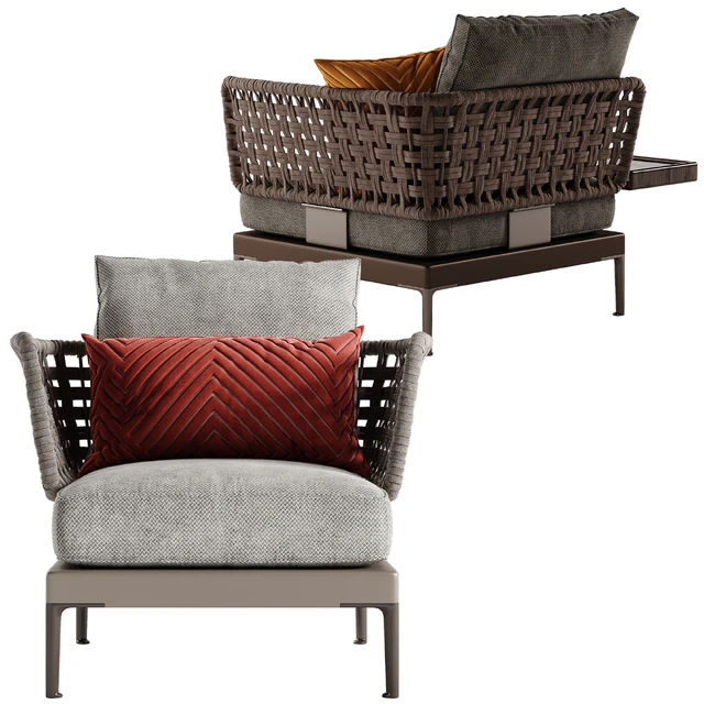 Minotti Patio armchair — Скачать