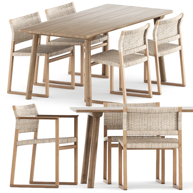 BM62 and BM61 Chair and Taro Table by Fredericia Furniture — Скачать