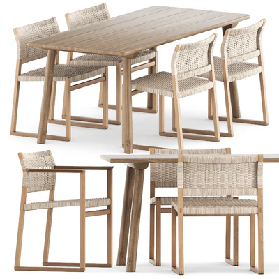 BM62 and BM61 Chair and Taro Table by Fredericia Furniture — Вид 1
