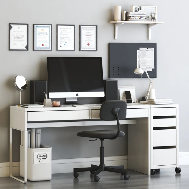 IKEA MICKE scandinavian office workplace set — Descargar