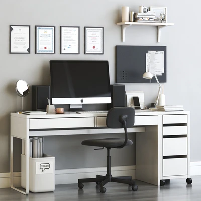 IKEA MICKE scandinavian office workplace set — Ver 1