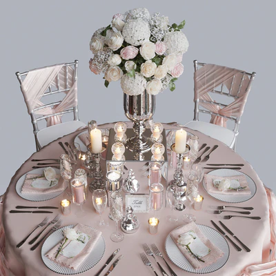 Wedding table for 6 persons 2 Corona — Ver 3
