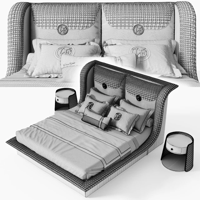 Кровать Vittoria Frigerio Appiani, тумба Contarini — Скачать