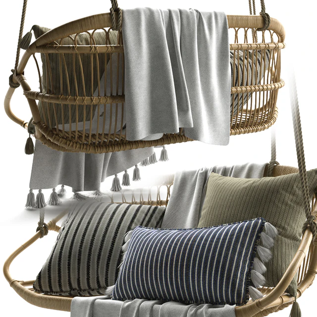 Hanging Rattan Bench Serena & Lily — Скачать