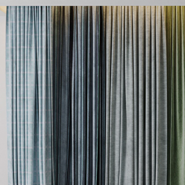 Hadi Curtains 40 - collection of green and blue curtains with patterns — Descargar