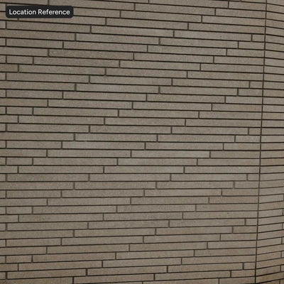 sandfaced running bond slim brick wall texture — View 5