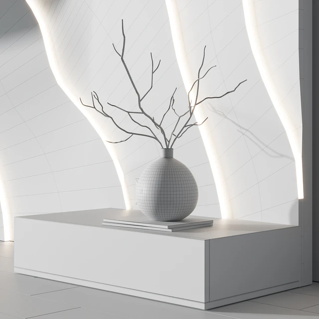 Modern Headboard with light — Descargar