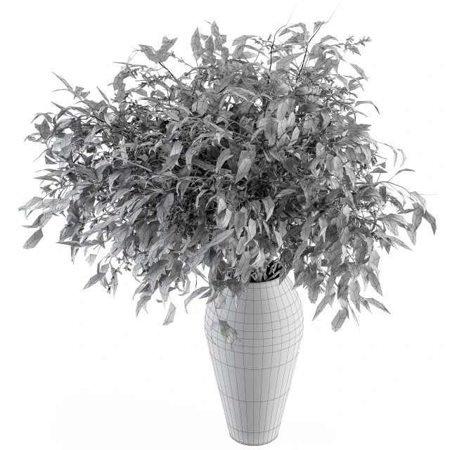 Bouquet - Green Branch in vase 45 — Descargar
