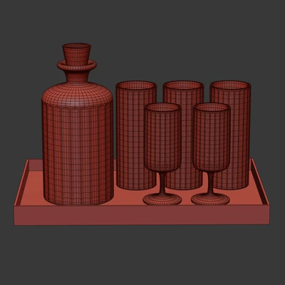 Glass set by Richard Brendon / Decorative glass set — View 3