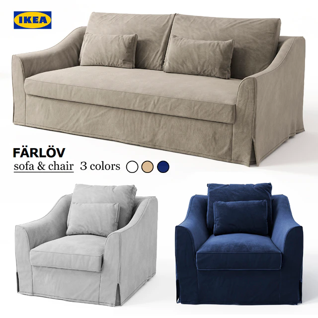 Sofa & chair Ikea FARLOV — Скачать