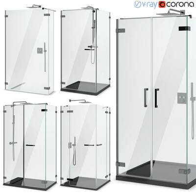Shower enclosures and doors Radaway | Arta black set 103 — Ver 1