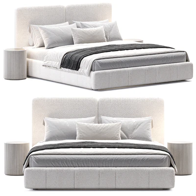 King Bed Frame with Drawers — Ver 2
