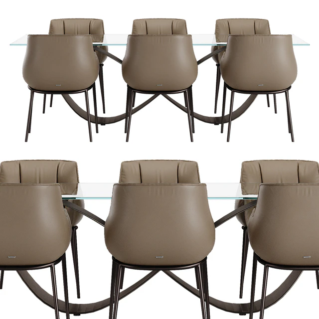 Cattelan Italia Butterfly table Rhonda chair set — Скачать