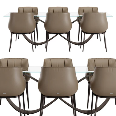 Cattelan Italia Butterfly table Rhonda chair set — Вид 5