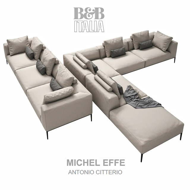 B&B ITALIA MICHEL EFFE 2 дивана — Скачать