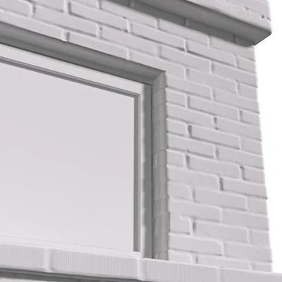 Provence style fireplace.Brick Fireplace in Country style.Rustic Farmhouse fireplace — Ver 5