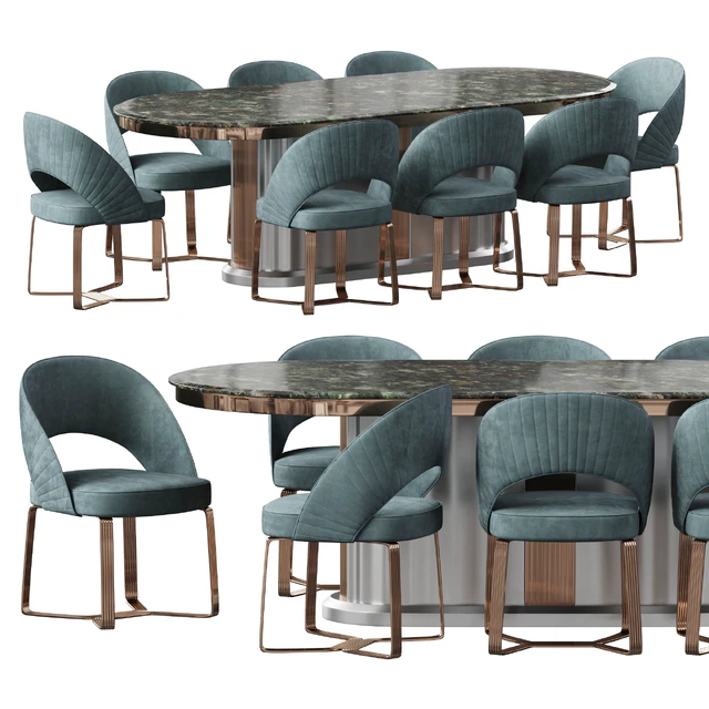 Etra dining table and chairs — Скачать