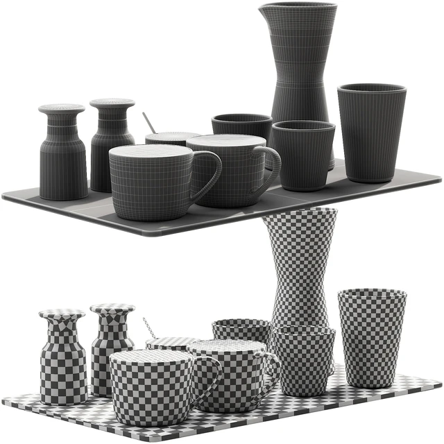 134 eat and drinks decor set 04 coffee and water 04 — Скачать