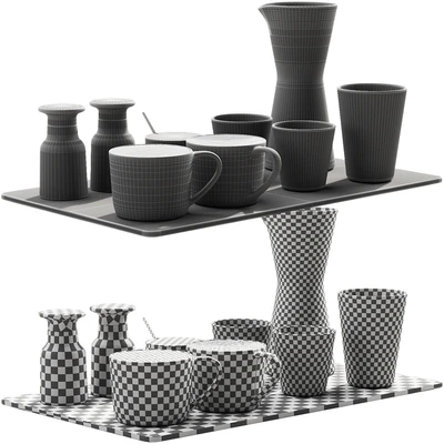 134 eat and drinks decor set 04 coffee and water 04 — Вид 5