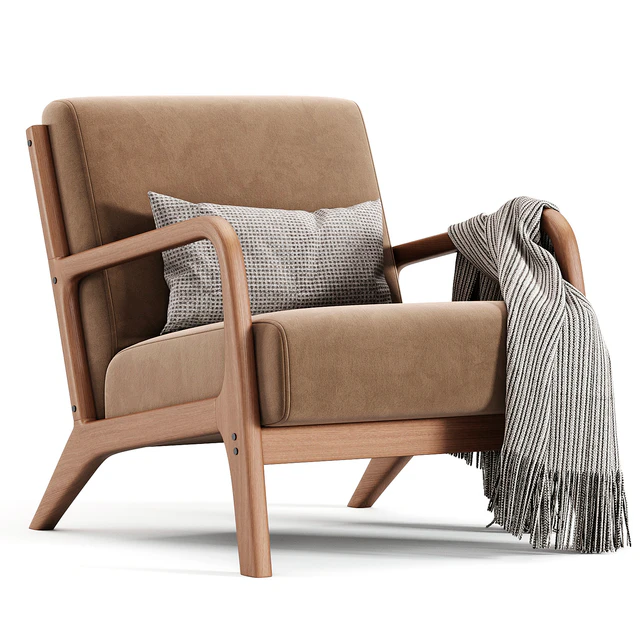 Hertford Upholstered Linen Blend Accent Chair — Скачать
