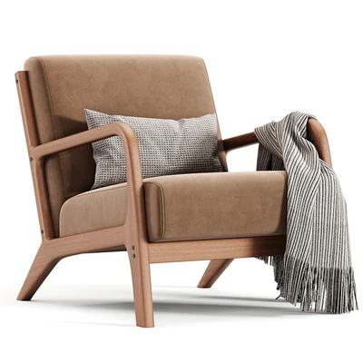 Hertford Upholstered Linen Blend Accent Chair — Вид 6