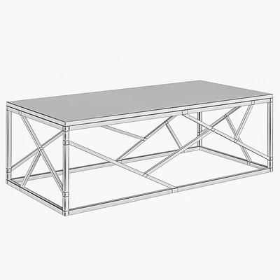 Кофейный стол Serene Furnishing Chrome Marble Top coffee table, Gold Clear Glass — Вид 2
