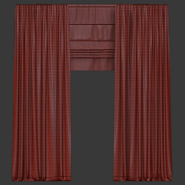 Curtains with tulle and roman. — Descargar