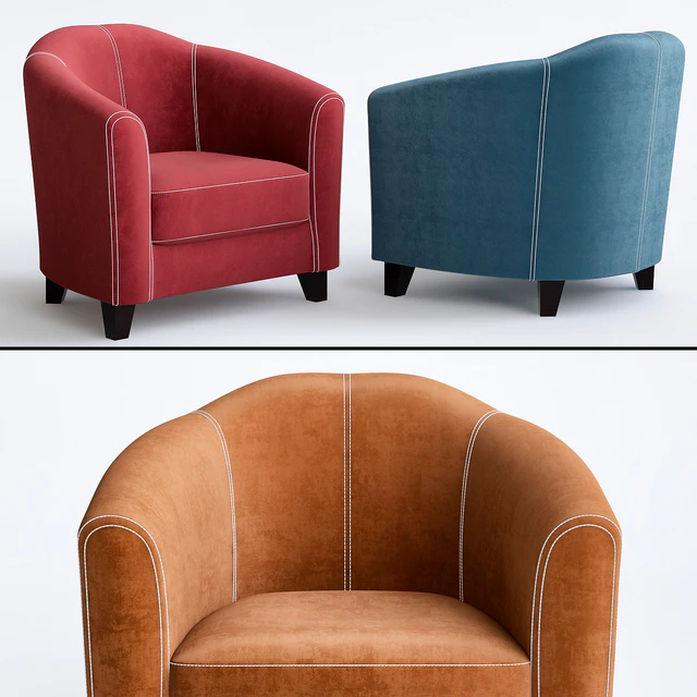 Fauteuil Club Vintage en Jeans — Descargar