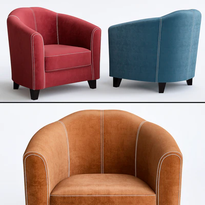 Fauteuil Club Vintage en Jeans — Descargar