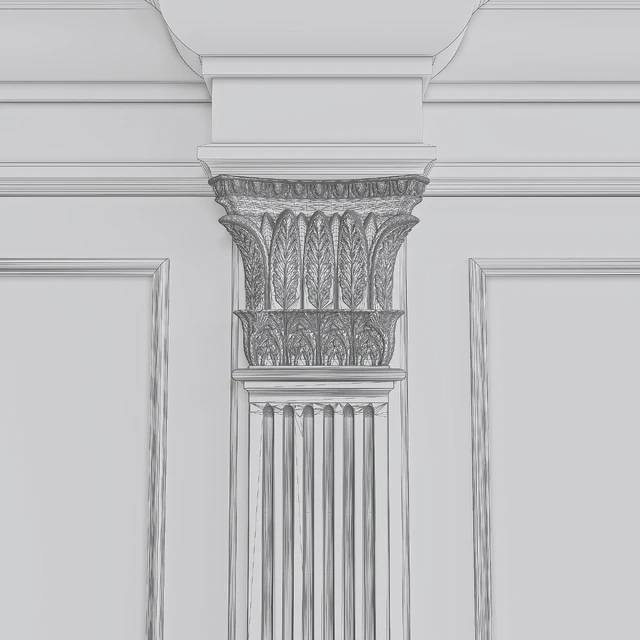 Лепнина стеновая панель с декоративной — Скачать