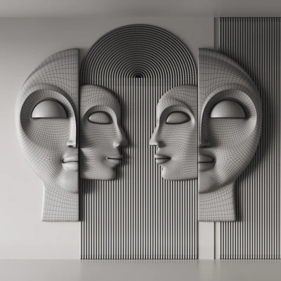 Wall 3D panel Faces v2 — Ver 3