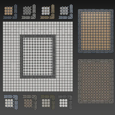 Petergof octagon Mettlach tile — Ver 6