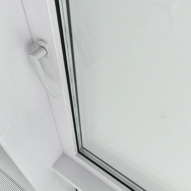 Panoramic window with transom and radiator — Descargar