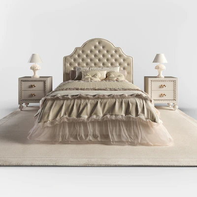 Кровать Halley Spenser slim , тумбочка ALTAMODA Mimi , лампа Halley Basamento grande love — Вид 3