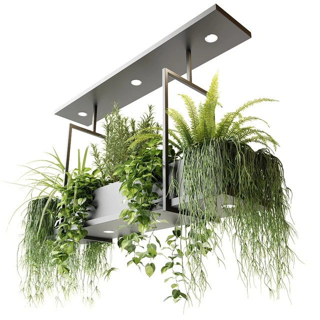 Suspended luminaire with plants OSLO — Descargar