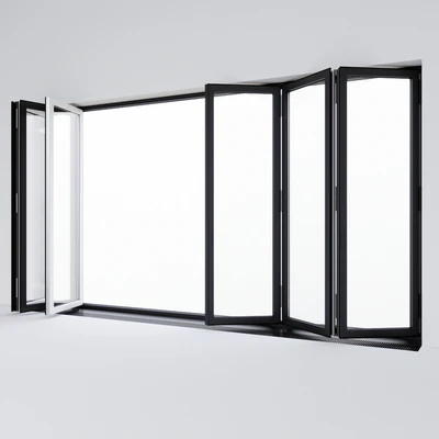 Sliding aluminum window accordion (door) — Ver 3