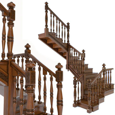 A wooden staircase. Wooden stairs — Ver 1