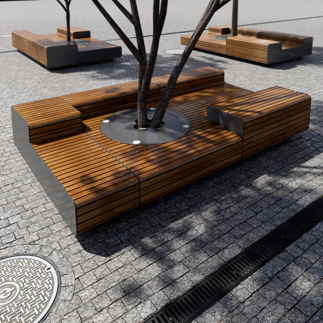 Paving granite damage / street furniture 01 — Descargar