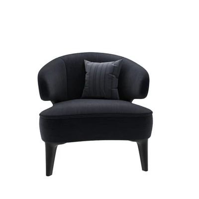Minotti Aston Little Arm Chair & Table With Parquet — Ver 2
