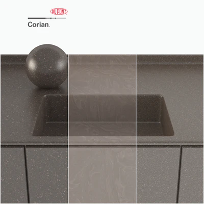 Dupont Corian Kitchen Countertops Brown 2 — Вид 2