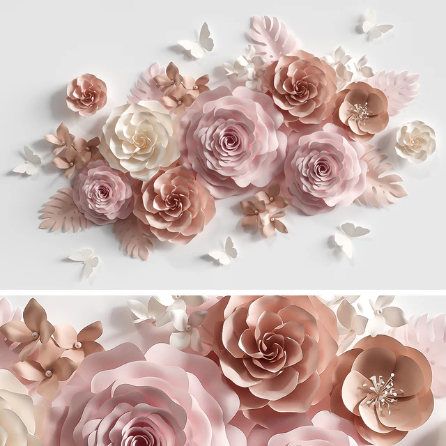Composition of paper flowers — Descargar