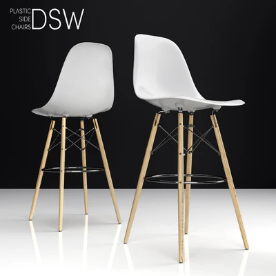 Eames DSW Bar plastic side chairs — Вид 1