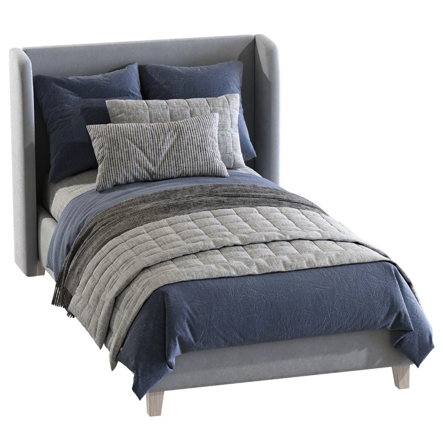 Кровать Angela Upholstered Low Profile Standard Bed — Скачать