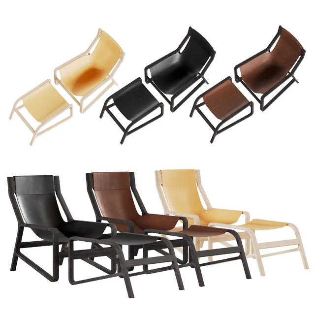 Toro Lounge Chair + Toro Ottoman — Descargar