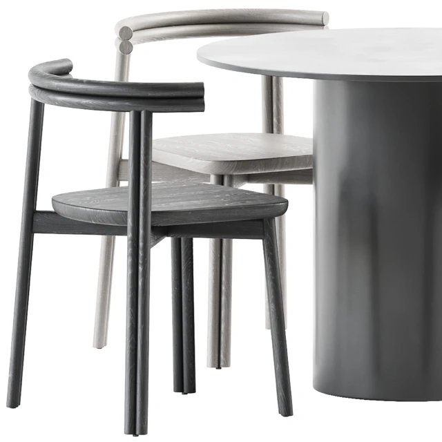 Dial Dining Table and Twill Chair by DesignByThem — Descargar