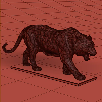 Скульптура тигра — Вид 2