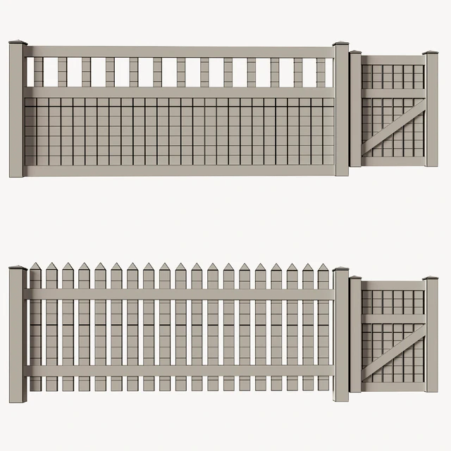 Set of PVC fences + wicket — Descargar